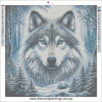 Winter Wolf … - Full Coverage of Diamonds - Made to Order - round or square - poured glue or Double sided Tape Adhesive - Australian Company