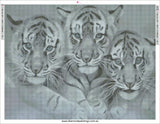 3 tiger family … Full Coverage of Diamonds - Made to Order