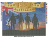 australian Army Anzac - lest we forget … Full Coverage of Diamonds - Made to Order