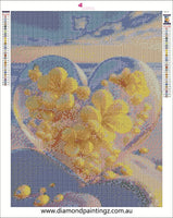 Flower Heart … Full Coverage of Diamonds - Made to Order
