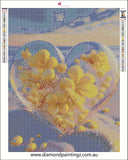 Flower Heart … Full Coverage of Diamonds - Made to Order