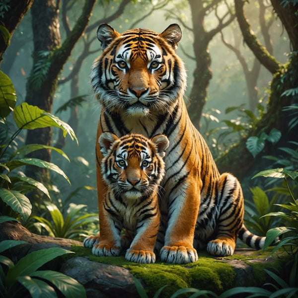Tiger … - Full Coverage of Diamonds - Made to Order - round or square - poured glue or Double sided Tape Adhesive - Australian Company