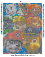 Paw patrol … Full Coverage of Diamonds - Made to Order - round or square - poured glue or Double sided Tape Adhesive - Australian Company