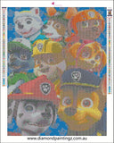 Paw patrol … Full Coverage of Diamonds - Made to Order - round or square - poured glue or Double sided Tape Adhesive - Australian Company