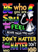 Cat in the hat quote saying be who you are … Full Coverage of Diamonds - Made to Order
