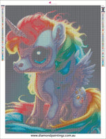 Unicorn  … Full Coverage of Diamonds - Made to Order - round or square - poured glue or Double sided Tape Adhesive - Australian Company