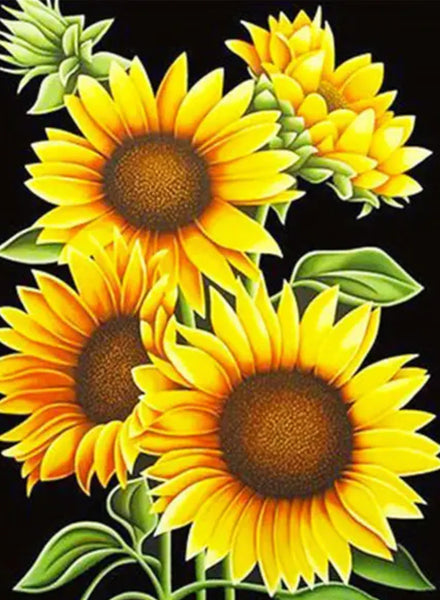 Sunflowers  … Full Coverage of Diamonds - Made to Order