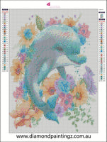 Dolphin Flowers  … Full Coverage of Diamonds - Made to Order