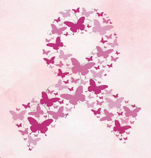 Pink Breast Cancer Awareness Ribbon Butterflies … - Full Coverage of Diamonds - Made to Order