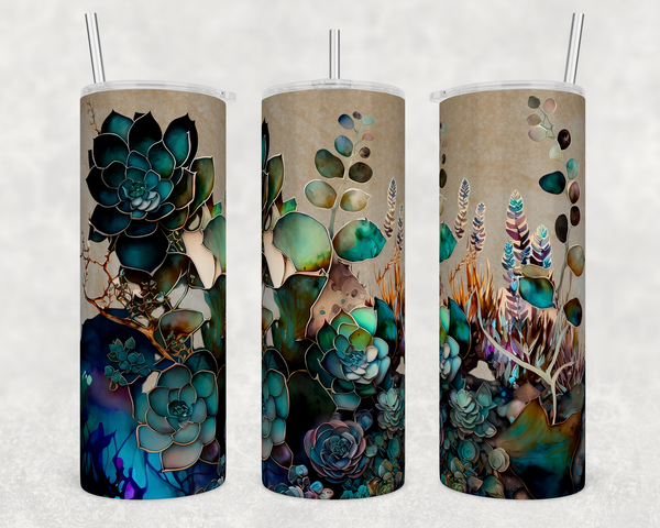 Tumblers 590ml - Succulents