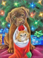 Cat and Dog - * Made to order … Full Coverage Of Diamonds