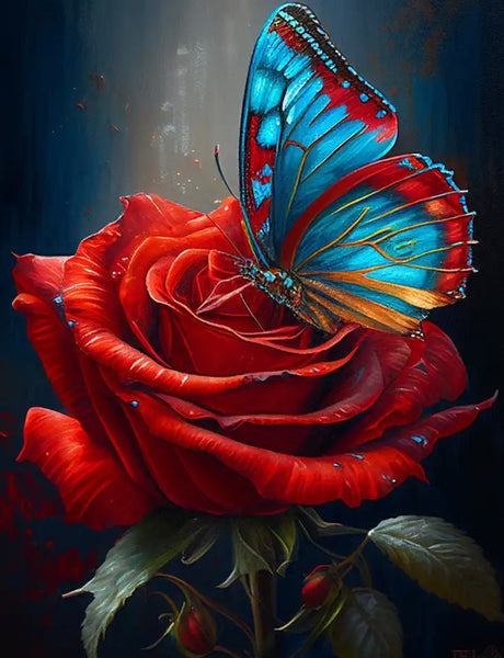 Butterfly flower  -  … Full Coverage Of Diamonds - Made to Order diamond painting