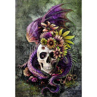 Skull Flower diamond painting - * Made to order …Full Coverage Of Diamonds