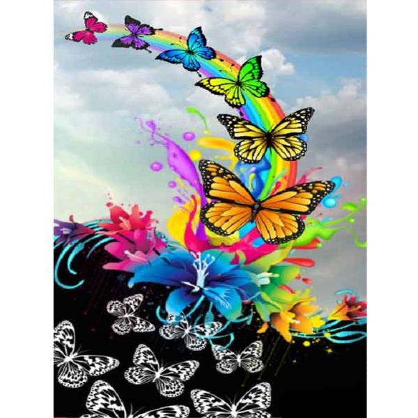 Rainbow Butterflies  … Full Coverage Of Diamonds - Made to Order
