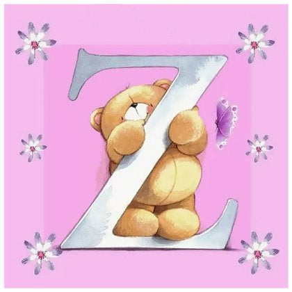 Bear Letter Z * Pre Order (Made to order) … - Full Coverage of Diamonds