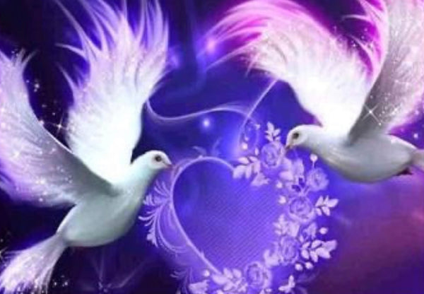 Doves  # 2 - * Made to order … Full Coverage Of Diamonds