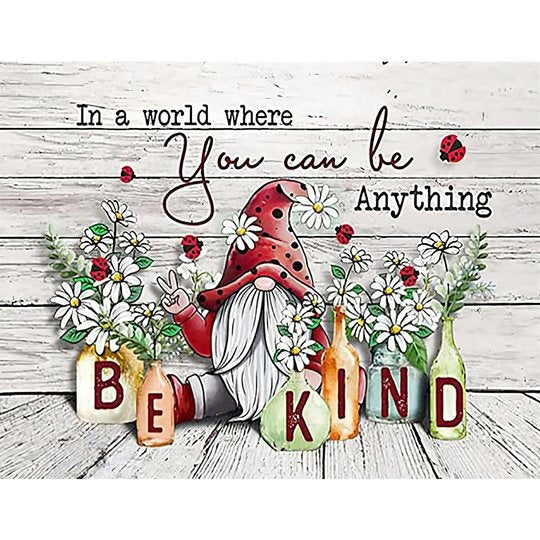 Be Kind Gnome * Pre Order (Made to order) … - Full Coverage of Diamonds