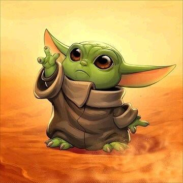 Baby Yoda # 3 Diamond Painting   … - Full Coverage of Diamonds