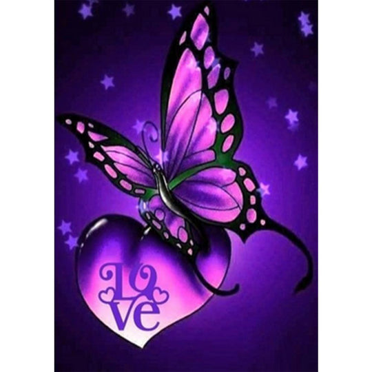 Purple love butterfly - … Full Coverage Of Diamonds - Made to Order