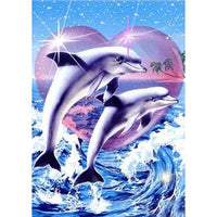 Jumping dolphins - … Full Coverage Of Diamonds - Made to Order