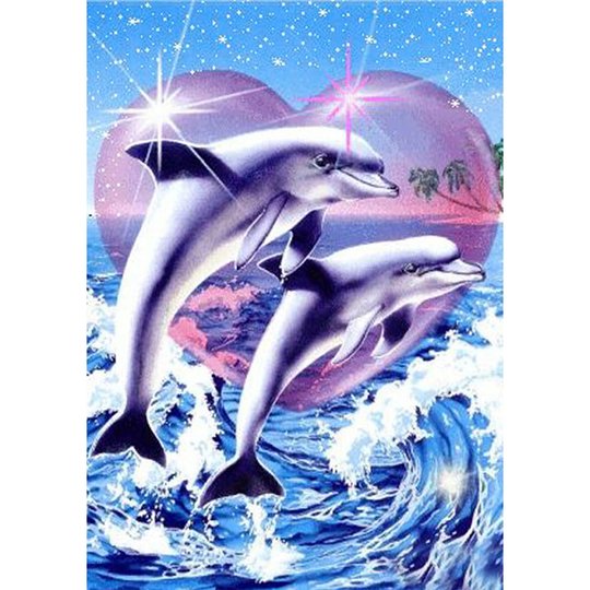 Jumping dolphins - … Full Coverage Of Diamonds - Made to Order
