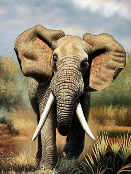 African Elephant diamond painting * Made to order … - Full Coverage Of Diamonds