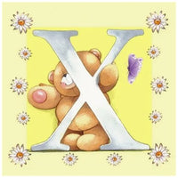 Bear Letter X * Pre Order (Made to order) … - Full Coverage of Diamonds