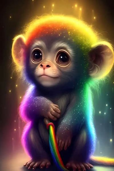 Monkey  -  … Full Coverage Of Diamonds - Made to Order diamond painting