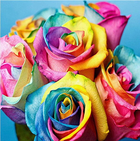 Colourful roses … - Full Coverage of Diamonds - Made to Order