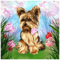 Flower Dog * Pre Order (Made to order) … - Full Coverage of Diamonds