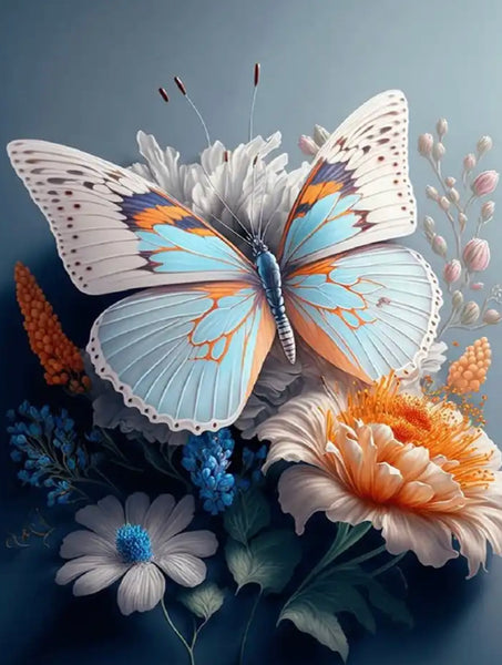 Butterfly flower  -  … Full Coverage Of Diamonds - Made to Order diamond painting