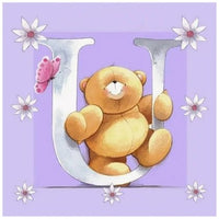 Bear Letter U * Pre Order (Made to order) … - Full Coverage of Diamonds