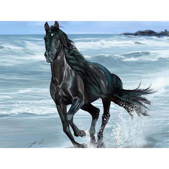 Running horses  - … Full Coverage Of Diamonds - Made to Order