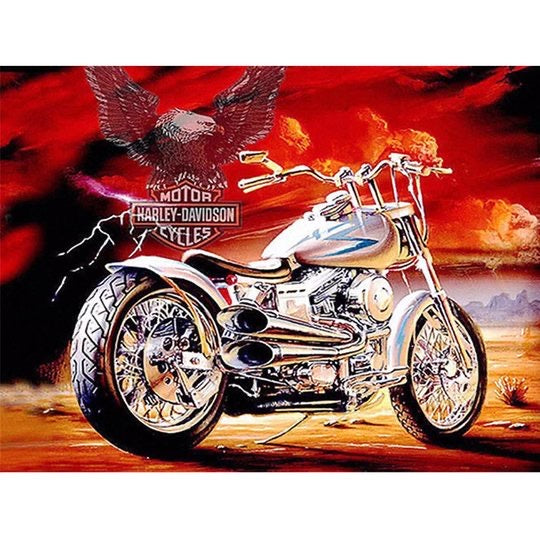 Motorcycle Motorbike Harley bike - * Pre Order (Made to order) … Full Coverage Of Diamonds