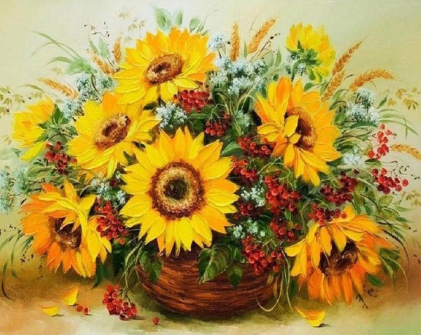 Sunflower Flowers diamond painting - * Made to order …Full Coverage Of Diamonds