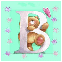 Bear Letter B * Pre Order (Made to order) … - Full Coverage of Diamonds