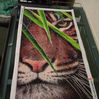 X - Large Tiger - ( Made to order )Full Round Diamonds - 45cm x 85cm