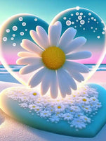 Flower heart -  … Full Coverage Of Diamonds - Made to Order diamond painting