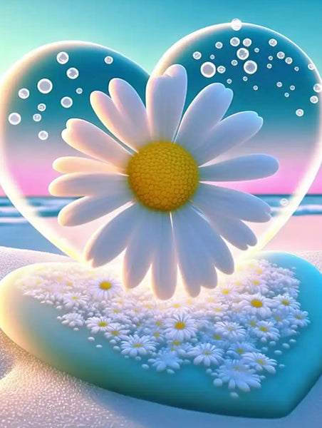 Flower heart -  … Full Coverage Of Diamonds - Made to Order diamond painting