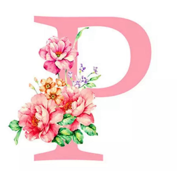 Alphabet Personalised Letter P * Pre Order (Made to order) … - Full Coverage of Diamonds