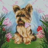 Flower Dog * Pre Order (Made to order) … - Full Coverage of Diamonds