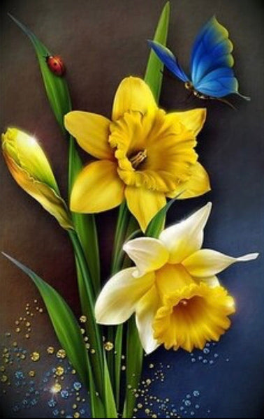 Flower daffodils - … Full Coverage Of Diamonds - Made to Order