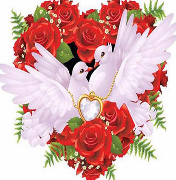 Doves … - Full Coverage of Diamonds - Made to Order
