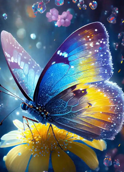 Butterfly flower  -  … Full Coverage Of Diamonds - Made to Order diamond painting